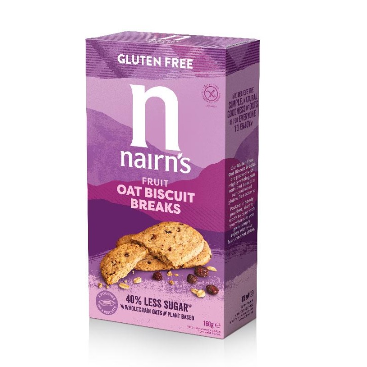 Nairn's Gluten Free Biscuit Breaks with Oats & Fruit 160 g